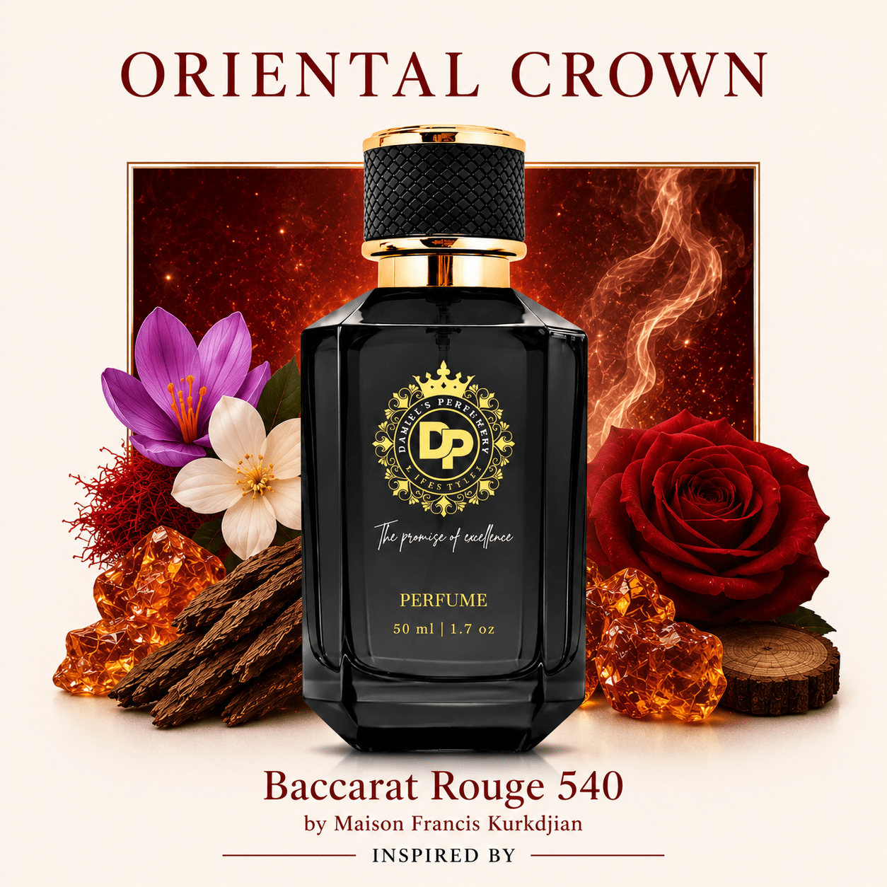 Inspired by Baccarat Rouge 540 by Maison Francis Kurkdjian - ORIENTAL CROWN - Daniel’s Perfumery & lifestyle