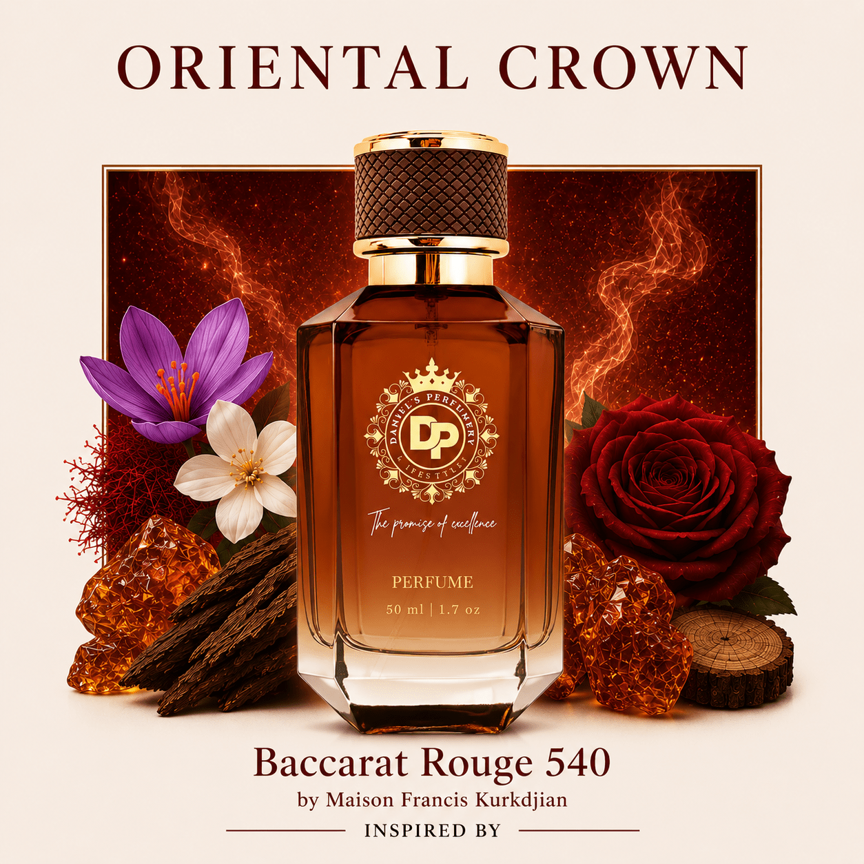 Inspired by Baccarat Rouge 540 by Maison Francis Kurkdjian - ORIENTAL CROWN - Daniel’s Perfumery & lifestyle