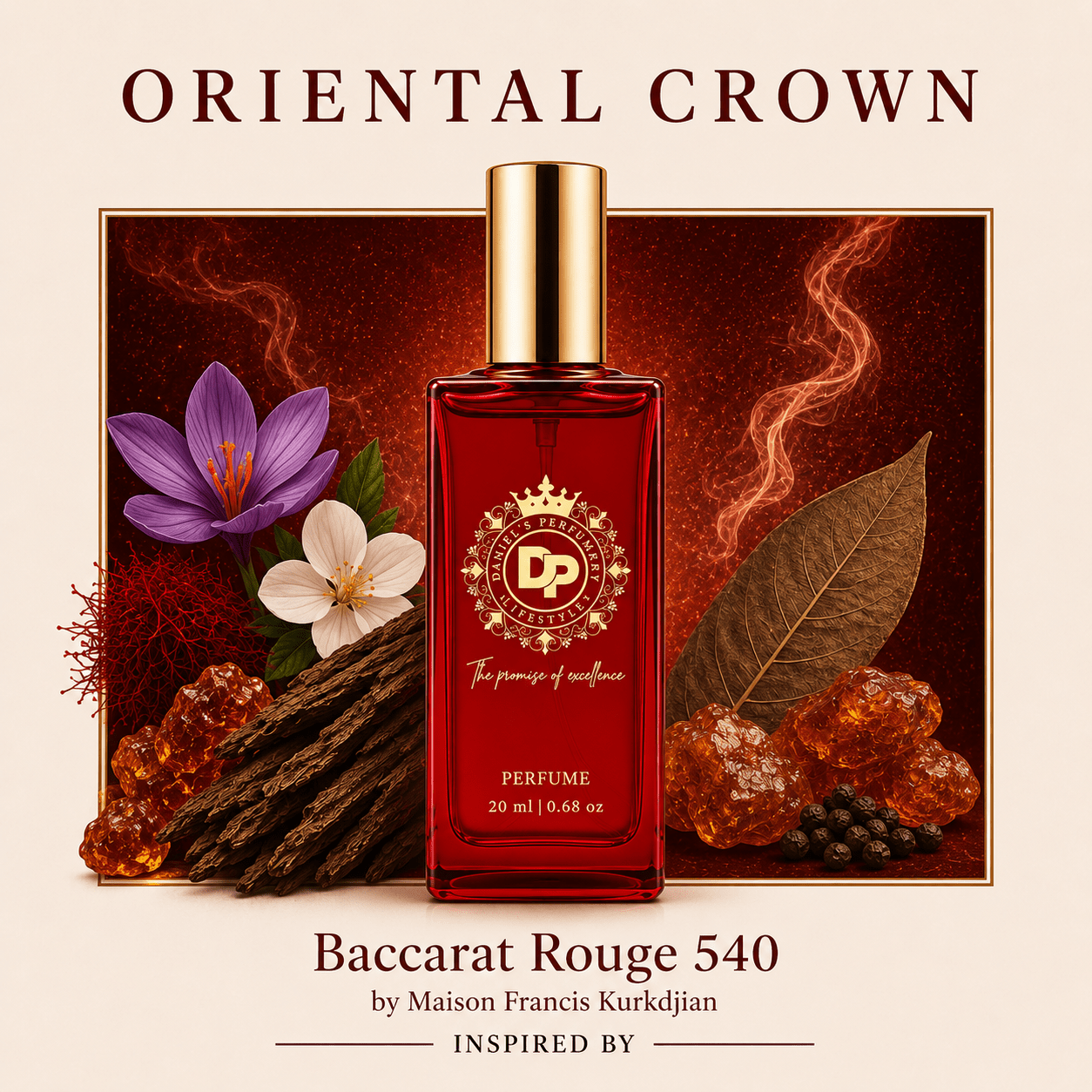 Inspired by Baccarat Rouge 540 by Maison Francis Kurkdjian - ORIENTAL CROWN - Daniel’s Perfumery & lifestyle
