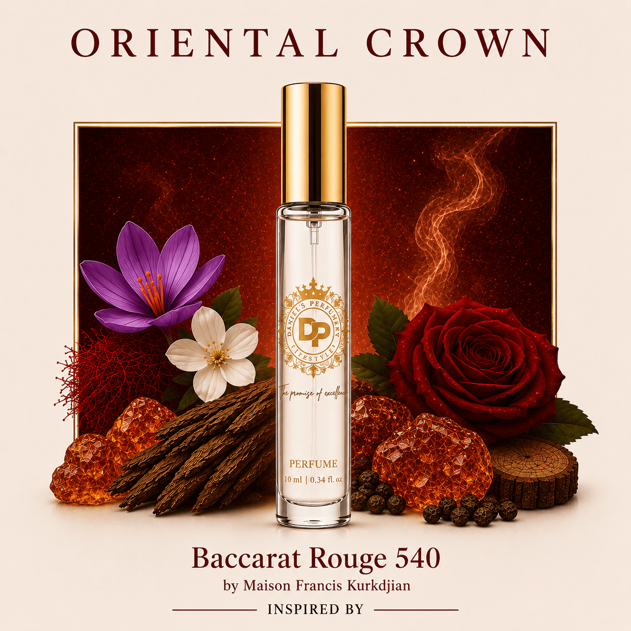 Inspired by Baccarat Rouge 540 by Maison Francis Kurkdjian - ORIENTAL CROWN - Daniel’s Perfumery & lifestyle
