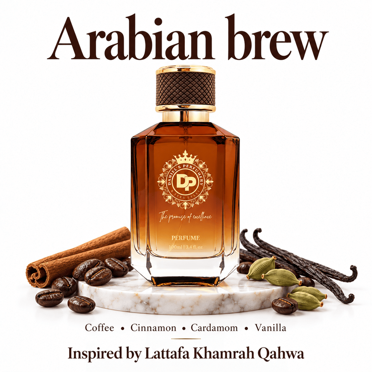 Arabian brew - Inspired by Lattafa Khamrah Qahwa - Daniel’s Perfumery & lifestyle