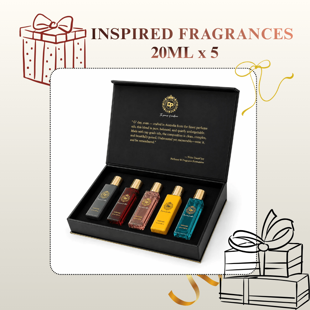 GIFT BOX – 20ML Pack of 5 Inspired Fragrances - Daniel’s Perfumery & lifestyle